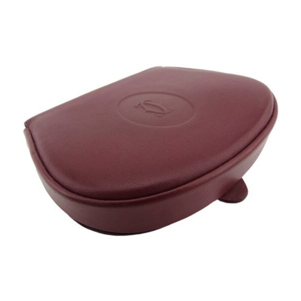 Cartier Coin Case Mastline Bordeaux Leather Authentic Used - Picture 4 of 9